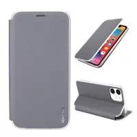 CMAI2 TPU + Coated Leather Phone Case for iPhone 12/12 Pro - Grey