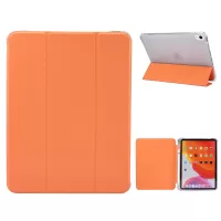 Tri-fold Stand Leather Smart Case with Pen Slot for iPad Air (2020)/Air (2022) - Orange
