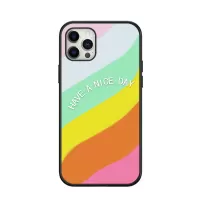 NXE Colorful Series Rainbow Pattern TPU Phone Case for iPhone 12 Pro Max - Pink