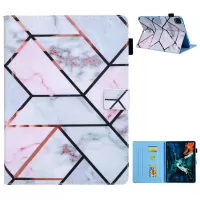 Pattern Printing Leather Stand Smart Case for iPad Pro 11-inch (2020)/(2018)/iPad Air (2020)/Air (2022) Tablet Shell - Marble Texture
