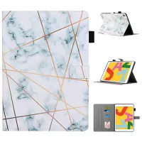 Pattern Printing Protective Leather Stand Card Slots Cover Case for iPad 10.2 (2021)/(2020)/(2019)/iPad Pro 10.5-inch (2017) - Marbling
