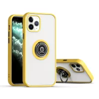Heng Series Stylish with Kickstand TPU + PC Cover for iPhone 12 mini - Yellow/White