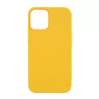 Colored PU Leather Coated PC Phone Case for iPhone 12 Pro Max - Yellow