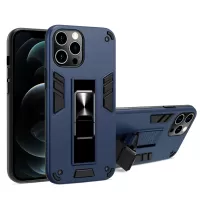 Invisible Bracket TPU + PC Phone Case [Built-in Magnetic Metal Sheet] for iPhone 12 Pro Max - Blue