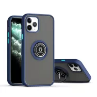 Heng Series with Kickstand TPU + PC Hybrid Cover for iPhone 12 Pro Max 6.7 inch - Dark Blue/Black