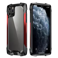 Metal + PC + TPU Combo Case for iPhone 12 Pro/12 Quality Shockproof Shell - Red