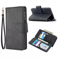 Zipper Pocket Detachable 2-in-1 Leather Wallet Stand Case for iPhone 8 Plus / iPhone 7 Plus 5.5-inch - Black