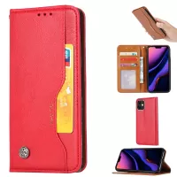 Auto-absorbed PU Leather Stand Case for iPhone 11 6.1 inch (2019) - Red