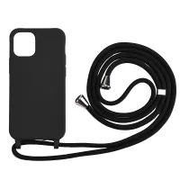 Soft TPU Case with Multi-function Lanyard for iPhone 12 /12 Pro Cover - Baby Black
