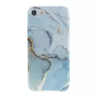 Marble Pattern IMD TPU Shell for iPhone 8/7/SE (2020)/SE (2022) Case Four-corner Anti-fall - Style E