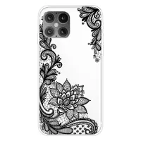 Pattern Printing Soft TPU Shell Case for iPhone 12 Pro Max 6.7-inch - Lace Flower