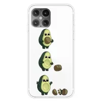Pattern Printing Soft TPU Shell Case for iPhone 12 Pro Max 6.7-inch - Avocado
