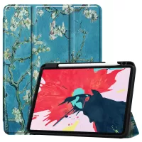 Pattern Printing Tri-fold Stand Leather Special Case for iPad Pro 11-inch (2020) / (2018) - Peach Blossom