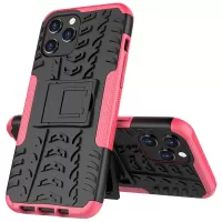 Cool Tyre Hybrid PC + TPU Phone Case with Kickstand for iPhone 12 Pro Max 6.7 inch - Rose