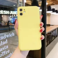 Soft Silicone Phone Protective Case with Card Slot for iPhone 11 6.1 inch - Yellow
