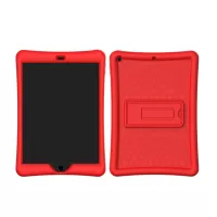 Silicone Shockproof Kickstand Protector Case for iPad 10.2 (2020) - Red