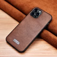 SULADA PU Leather Coated TPU Phone Case for iPhone 12 Pro Max - Black