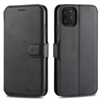 AZNS Wallet Leather Stand Cover Case for iPhone 12 Pro Max 6.7-inch - Black