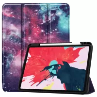 Pattern Printing Tri-fold Stand Leather Special Case for iPad Pro 11-inch (2020) / (2018) - Cosmic Space