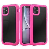 For iPhone 11 6.1 inch Non-slip Edge Shockproof TPU + PC + Acrylic Hybrid Cover Phone Case - Rose