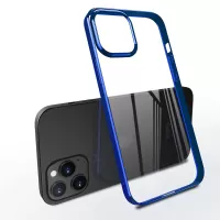 Drop-Resistant Electroplating Soft TPU Phone Cover Case for iPhone 12 mini - Blue