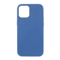 Colored PU Leather Coated PC Phone Case for iPhone 12 Pro Max - Baby Blue