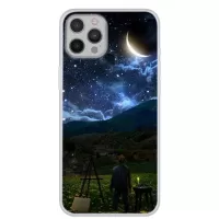 Beautiful Pattern Printing TPU Case Cover for iPhone 12 Pro Max Phone Shell - Night Sky