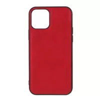 X-LEVEL Vintage Style PU Leather Coated TPU Cell Phone Case for iPhone 12 Pro Max 6.7 inch - Red