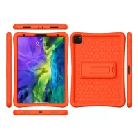 Shockproof Kickstand Silicone Cover for iPad Pro 11-inch (2021)/(2020) Tablet Protector Case - Orange