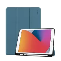 ENKAY ENK-8016 Tri-fold Stand PU Leather Smart Cover with Pen Slot for iPad 10.2 (2021)/(2020)/(2019) - Baby Blue
