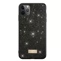 SULADA Dazzling Glittery Surface Leather TPU Protector Case for iPhone 12 mini Shell - Black