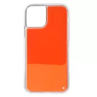 Luminous with Quicksand TPU+Plastic Cell Phone Cover for iPhone 12 mini 5.4 inch - Red
