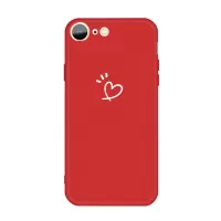 Love Heart Pattern Printing Matte TPU Back Case for iPhone 7 / 8 / SE (2020) / SE (2022) 4.7 inch - Red
