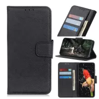 Litchi Skin Wallet Leather Unique Cover for iPhone 12 Pro/12 - Black