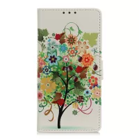 Pattern Printing Leather Wallet Phone Case for iPhone 11 6.1 inch (2019) - Colorized Tree