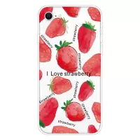 Cute Pattern Printing Soft TPU Protective Case for iPhone SE (2020)/SE (2022)/7/8 - Strawberry