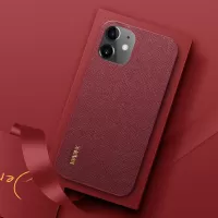 X-LEVEL Cloth Texture Phone Cover Case for iPhone 12 mini - Red