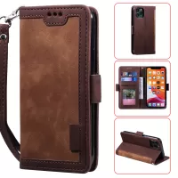 Retro Splicing Leather Covering for iPhone 11 Pro 5.8 inch - Brown