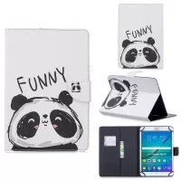 10-inch Universal Patterned Leather Wallet Case for iPad 9.7-inch/Galaxy Tab S2 9.7 Etc - Panda