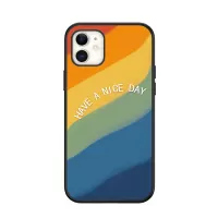 NXE Colorful Series Rainbow Painting TPU Phone Case for iPhone 12 mini - Blue