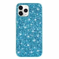 Glittering Sequins Plated TPU Frame + PC Hybrid Shell Case for iPhone 12 Pro Max 6.7-inch - Blue
