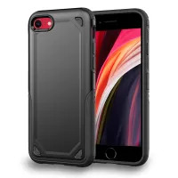 Plastic + TPU Hybrid Rugged Armor Case for Apple iPhone SE (2020)/7/8/SE (2022) Cover - Black