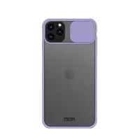 MOFI XINDUN Series Shockproof PC+TPU Phone Case with Lens Protective Slide Shield for iPhone 11 Pro 5.8-inch - Purple
