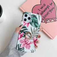 Natural Style Pattern IMD TPU Phone Cover with Ring Kickstand for iPhone 12 Pro Max - Style A