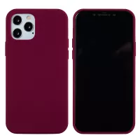For iPhone 12 Pro Max 6.7 inch Liquid Silicone Soft Cell Phone Cover Smartphone Case - Dark Purple