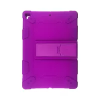 Shock Absorption Silicone Cover for iPad Air (2013)/Air 2/9.7-inch (2017)/9.7-inch (2018) Kickstand Tablet Protector Case - Purple
