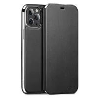 X-LEVEL SHANDOO Series PU Leather Cover + TPU Inner Shell Stand Phone Cover for iPhone 12/12 Pro - Black