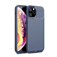 Carbon Fiber Surface Drop Resistant TPU Phone Cover for iPhone 11 Pro 5.8 inch (2019) - Blue