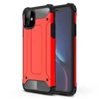 For iPhone 11 6.1 inch (2019) Dual Layer Protection Shockproof Phone Case PC+Flexible TPU Back Cover - Red