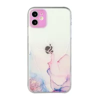 Precise Hole Opening Marble Pattern Soft TPU Straight Edge Case for iPhone 12 - Style D